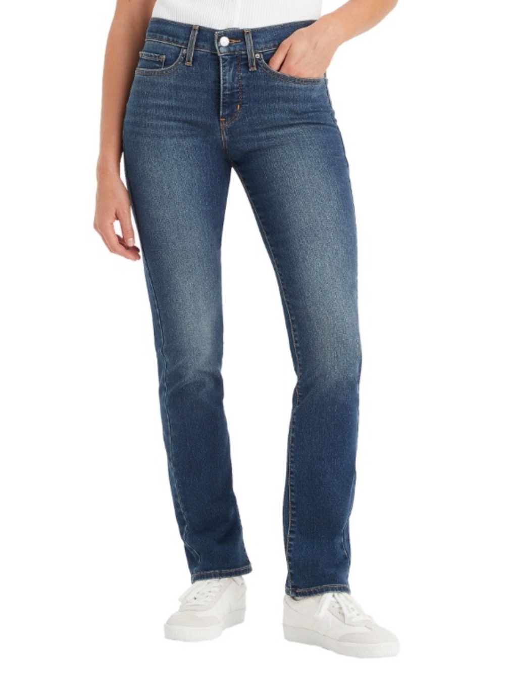 Women's Mid-Rise Straight Levi’s Jeans - Blue Size 28